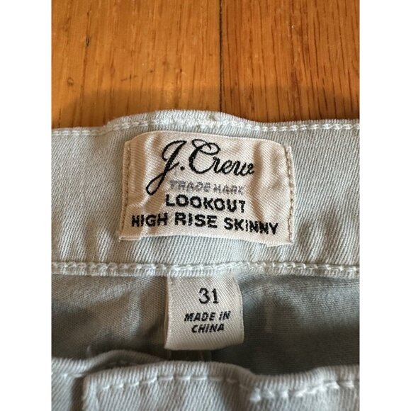 Womens J. Crew Lookout High Rise Skinny G2405 Delicate Mint Denim Jeans Size 31 - Picture 2 of 5